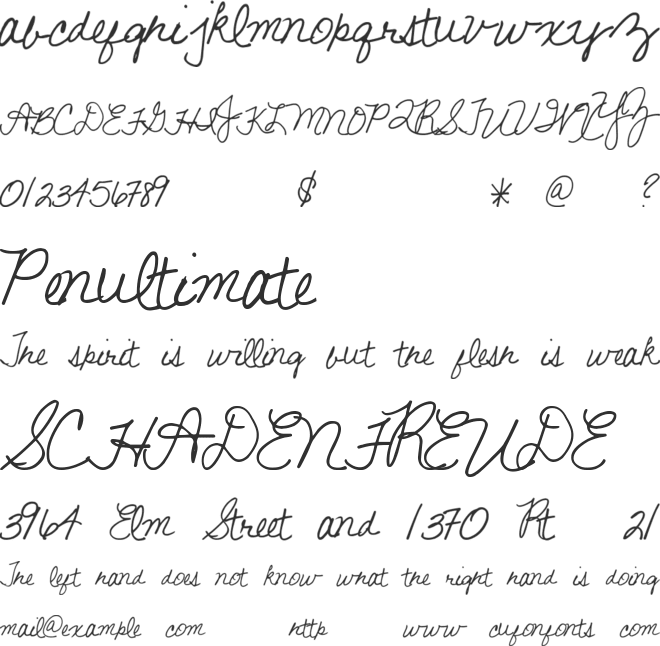 GiftExchange font preview