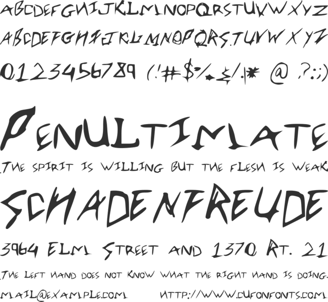 RobertsFont font preview