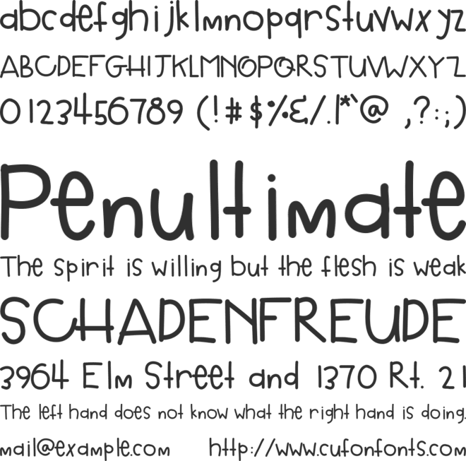 DPBloated font preview