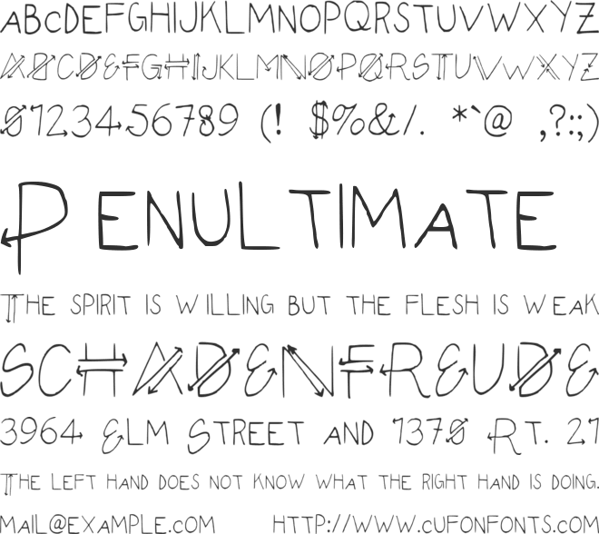 Empyrean font preview