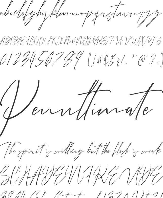 Bitter Mind font preview