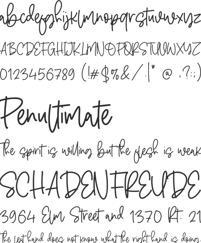 Aventurine font preview