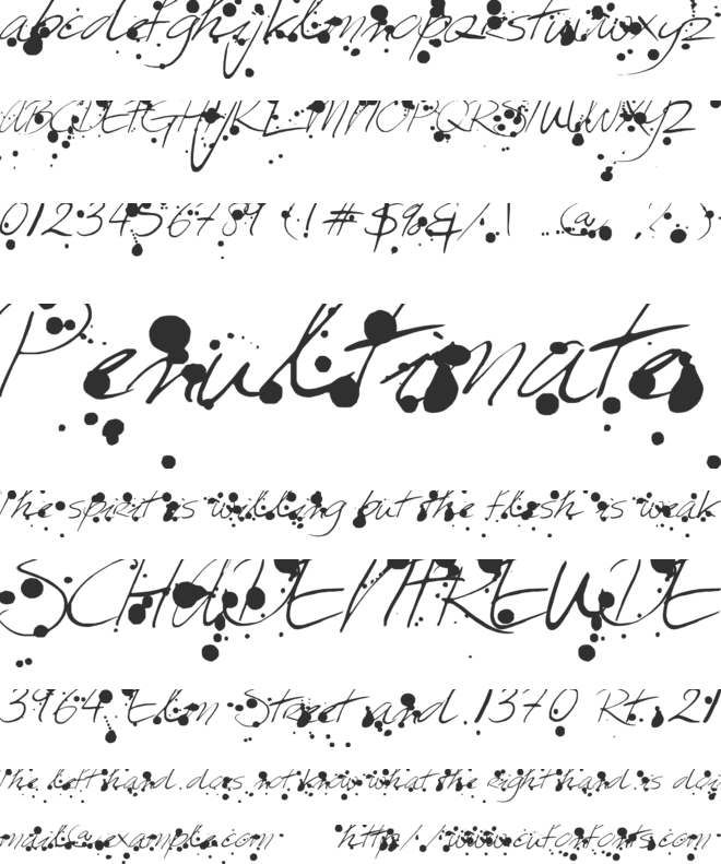 Leakage font preview