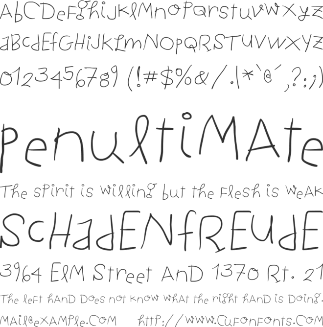 ChildWritten font preview