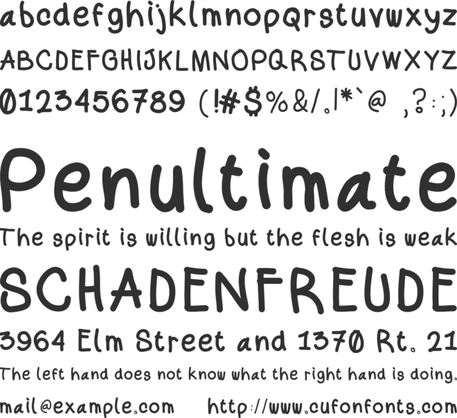 Abandonation font preview