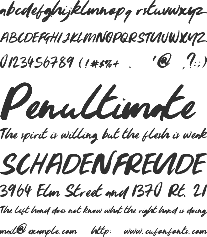 Youngblood font preview