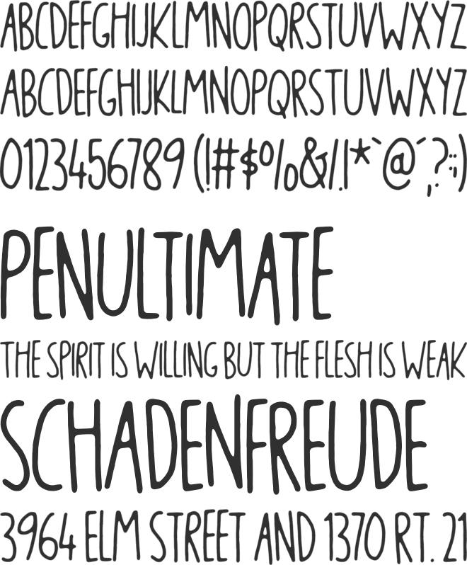 Blikfang DEMO font preview