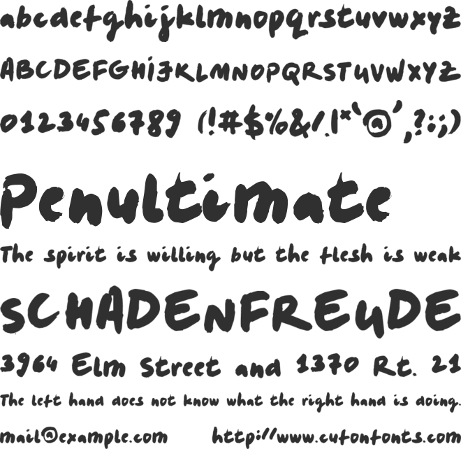 LeviMarker font preview