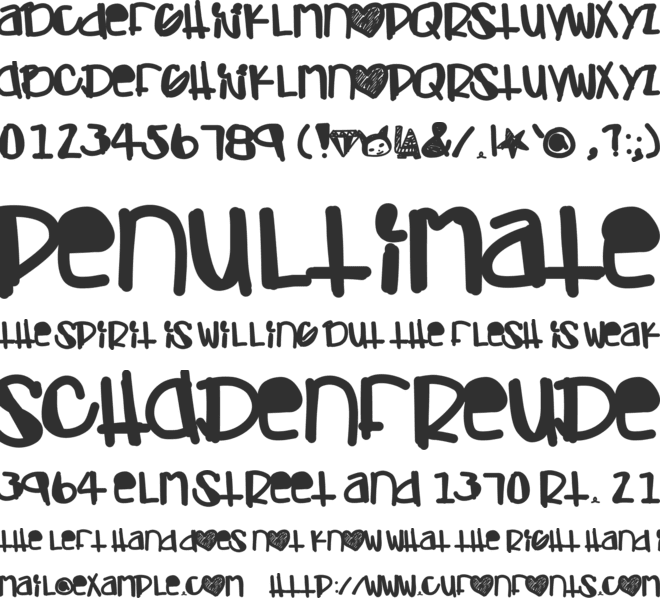 AdamskiHand font preview