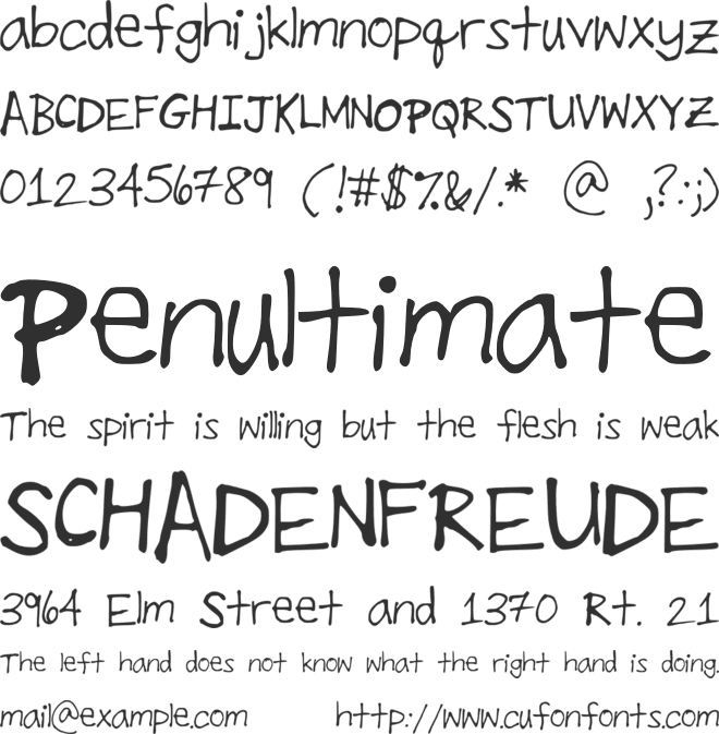 RachelPrint font preview