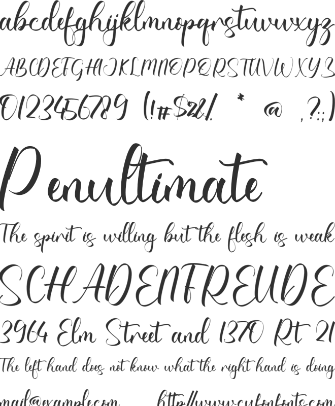 Shoniyeh font preview