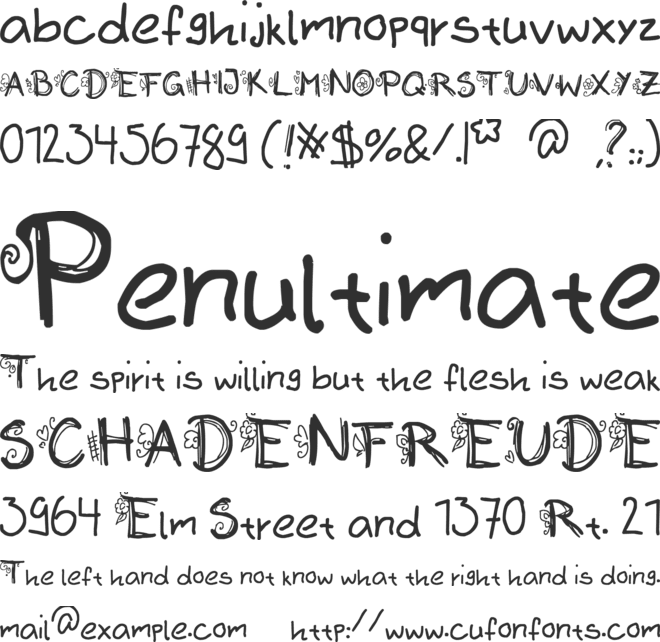 Initialized font preview