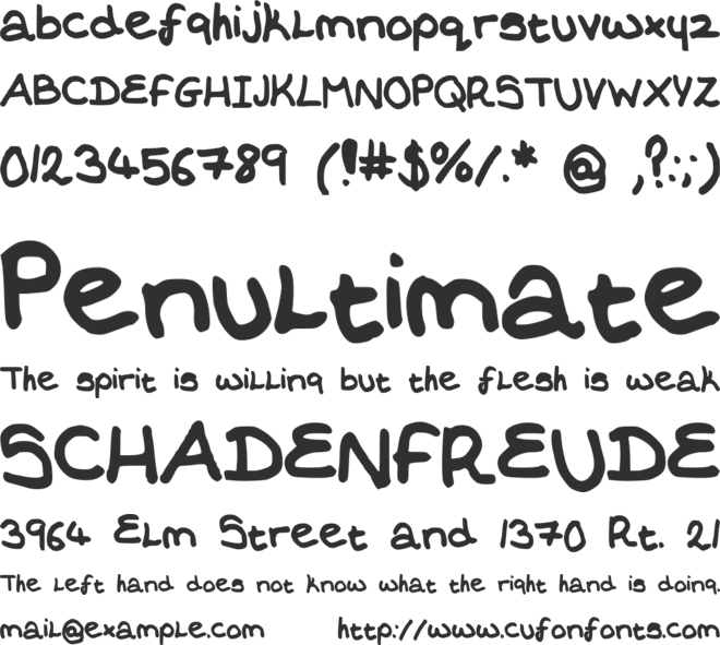 EraysWriting font preview