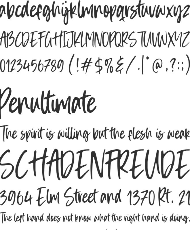 Simpleoak font preview