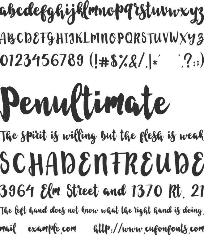 Angelliey font preview