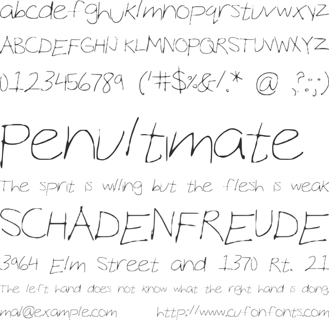 Coco_Hand font preview