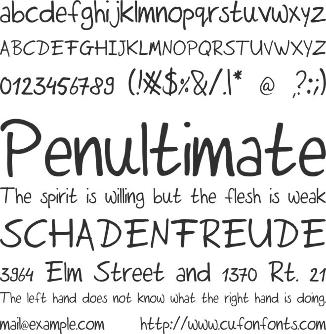 RutmerHand font preview