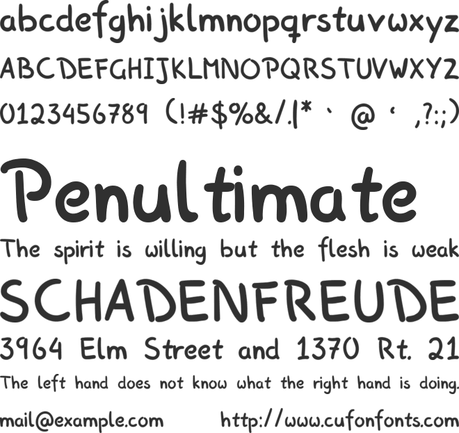 PicasProperHand font preview