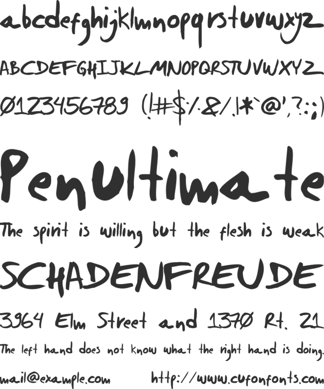 dwerneck font preview