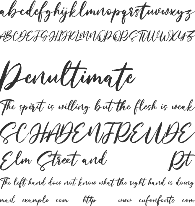 Mistychain Free font preview