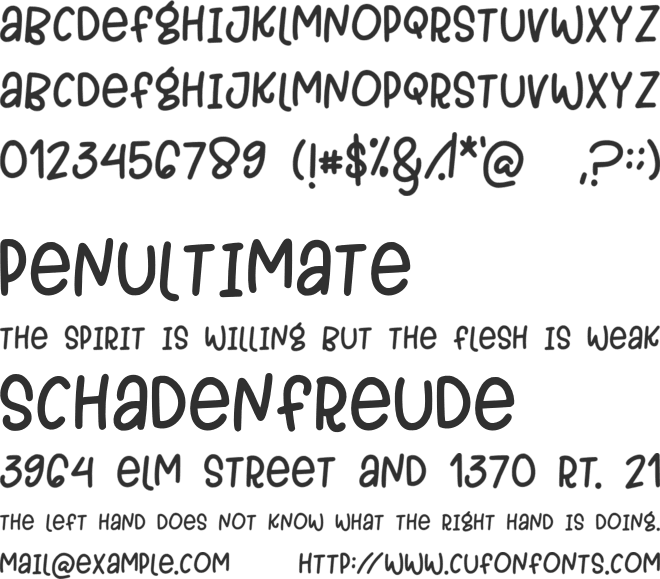 HAPPYLINE font preview