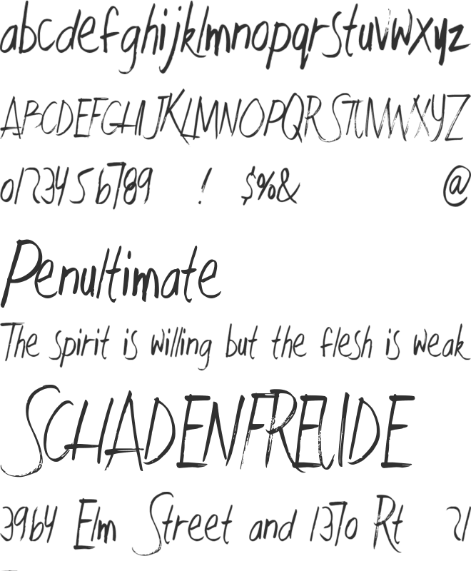 FaultLineDT font preview