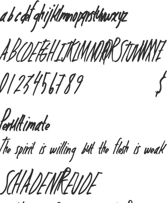 DreamingPandas font preview