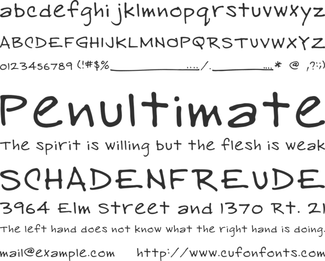 EastHand font preview