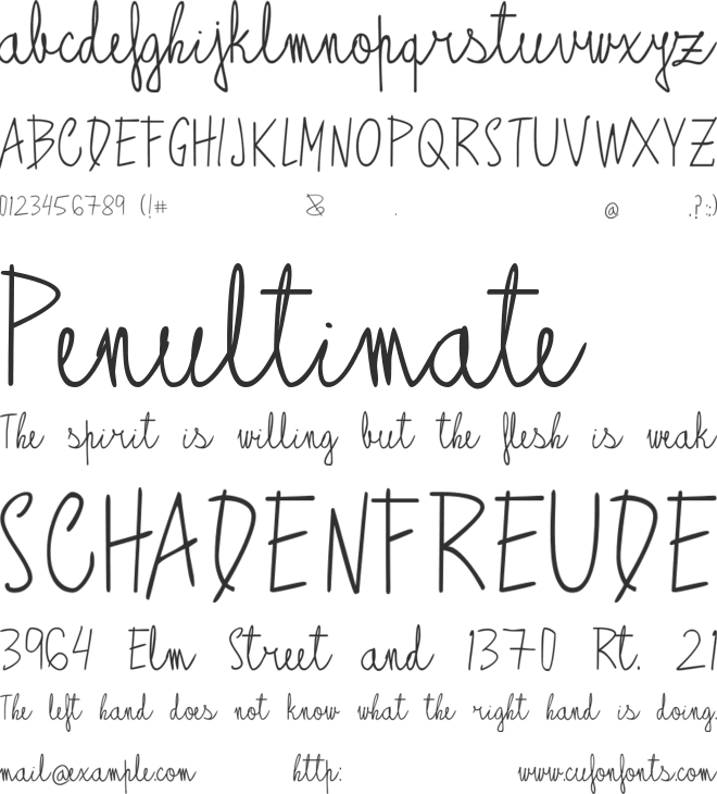 Alagunna font preview