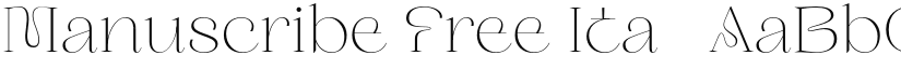 Manuscribe Free Ita0 font