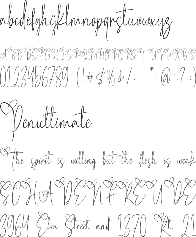 Satigorius font preview