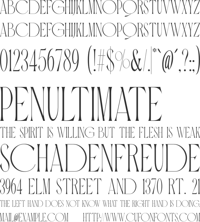 Carola font preview