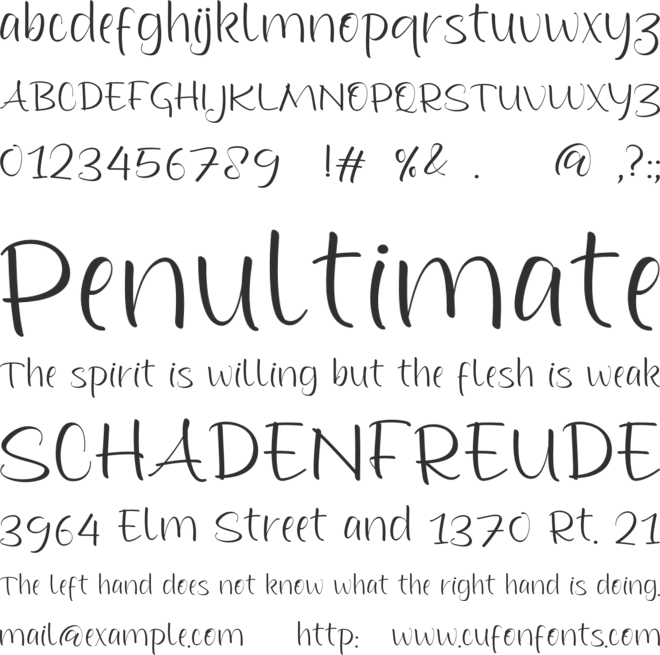 Alessandria font preview