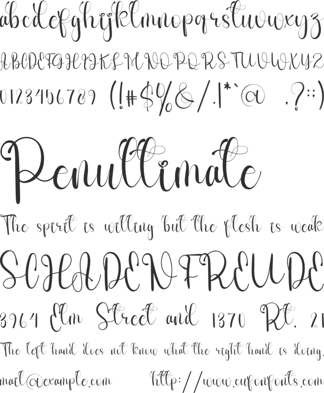 Nayla font preview