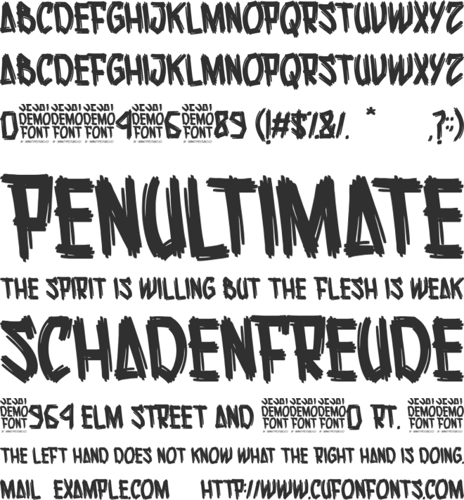 SESAT font preview