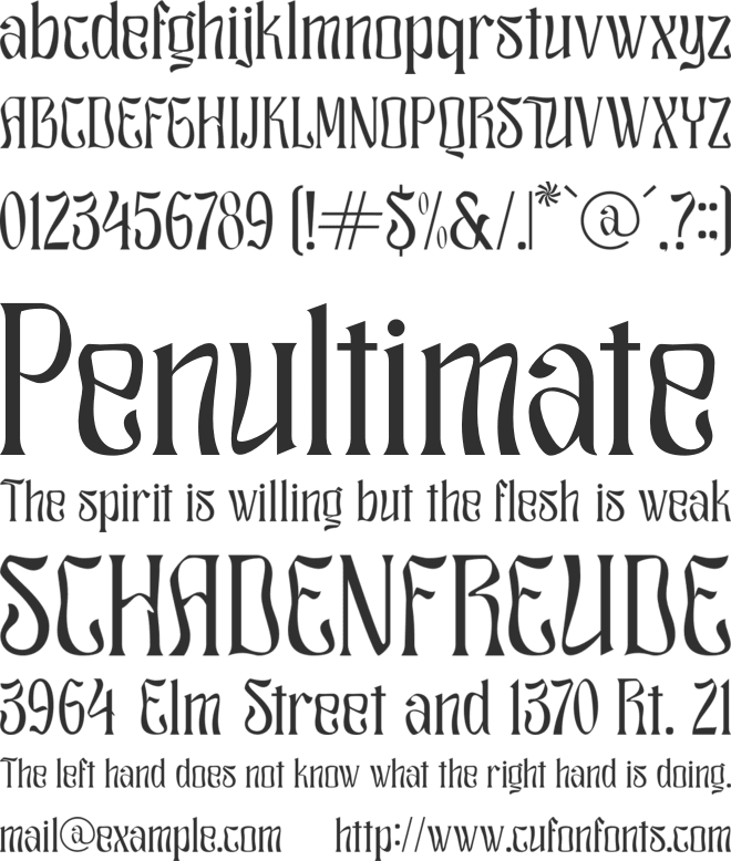 RAGHLICK font preview