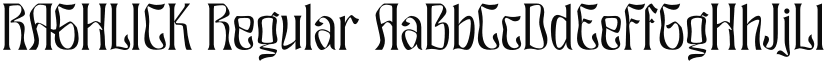 RAGHLICK Regular font