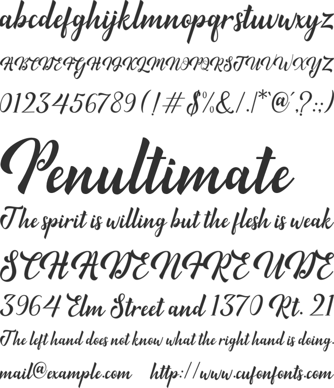 Minthas Script font preview