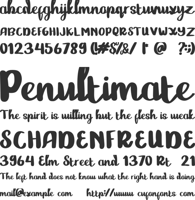 Sandralia font preview