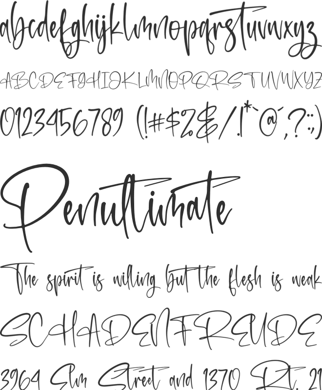 Ranteria font preview