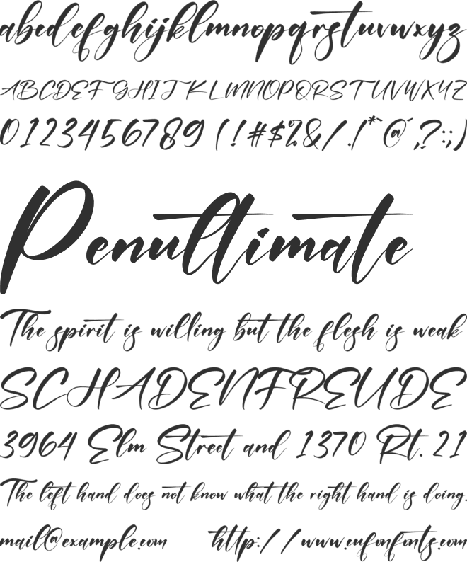 Delttras font preview