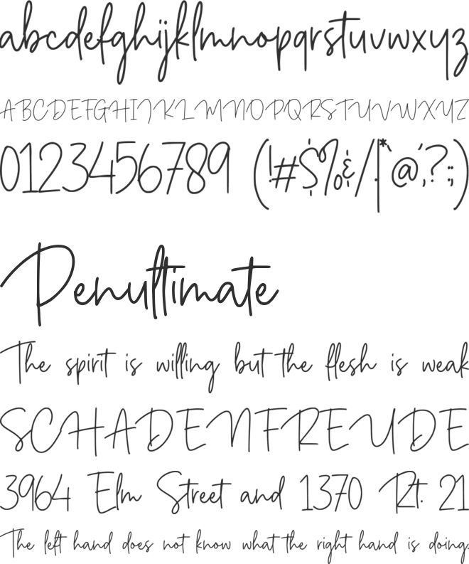 Rhapsoline font preview