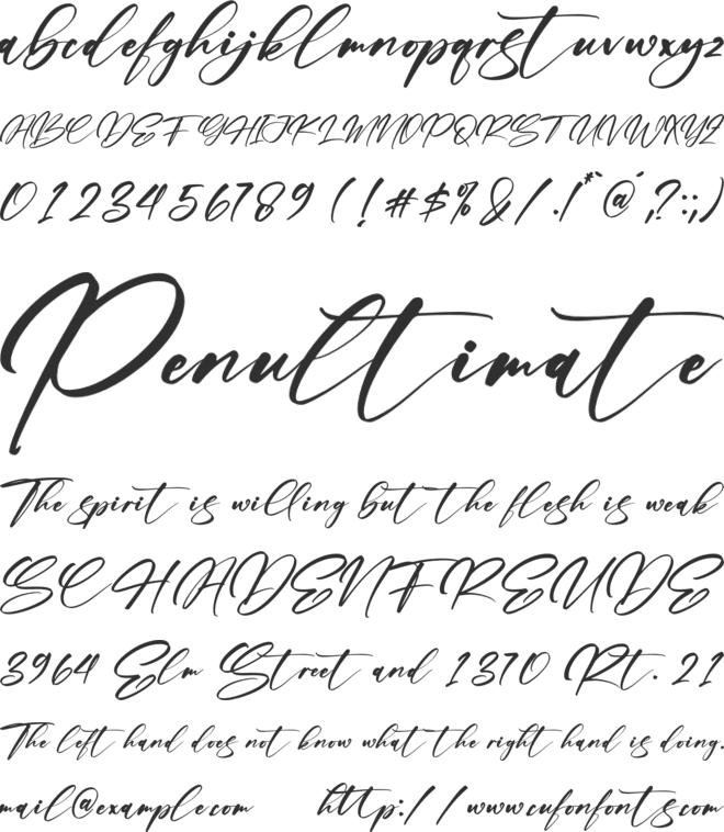 Brittany Allaska font preview