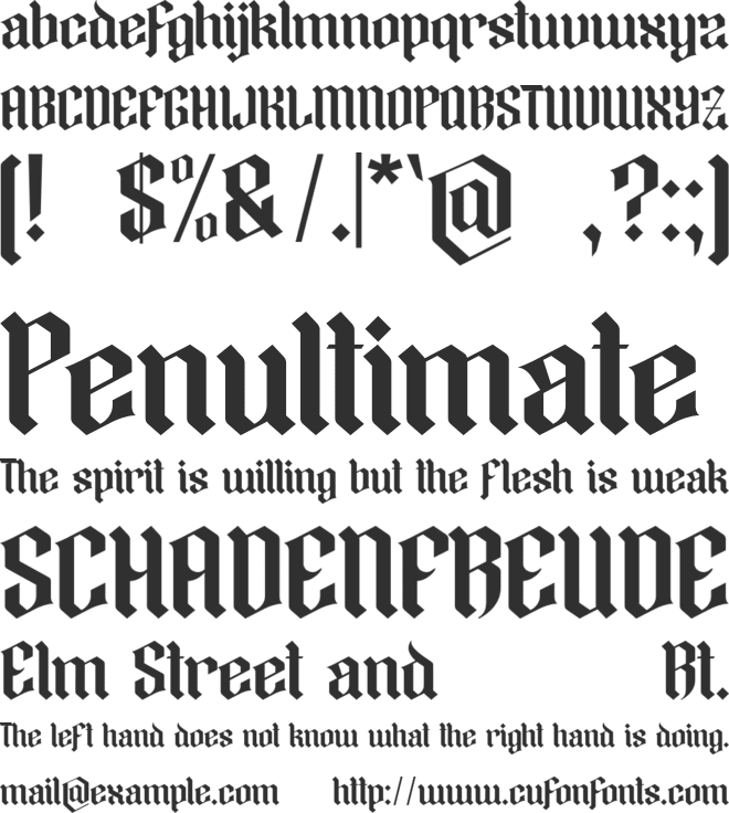 Darksoul font preview