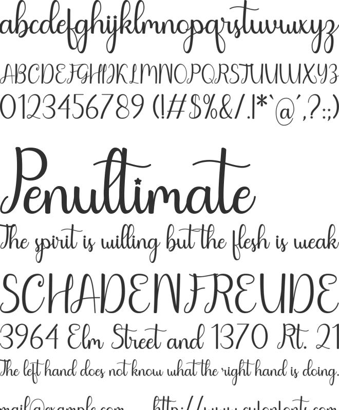 Juwita font preview