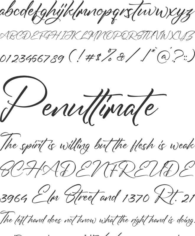 Hatthews font preview