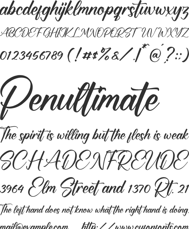 Mattrinah font preview