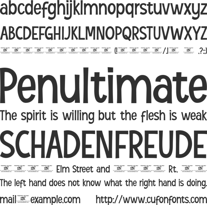 Readzone font preview