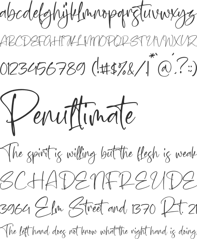 Gabriella font preview