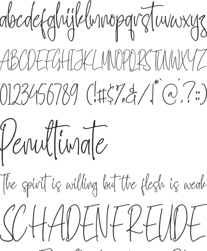 Midthome font preview